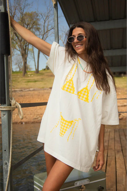 Gingham Bikini Tee