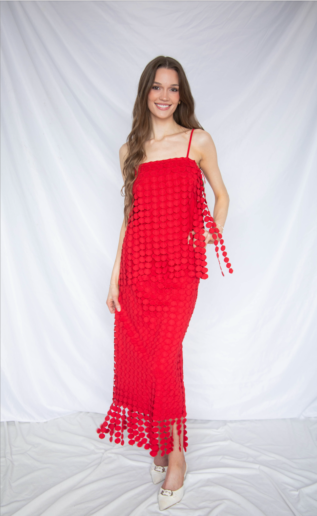 all together red fringe set
