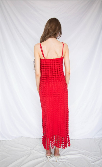 all together red fringe set
