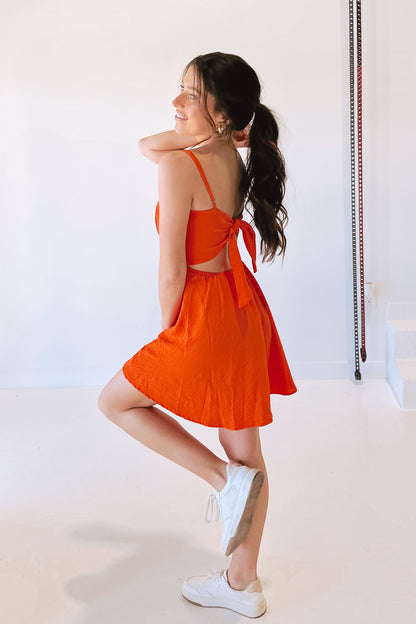 Joelle Tie Mini Dress