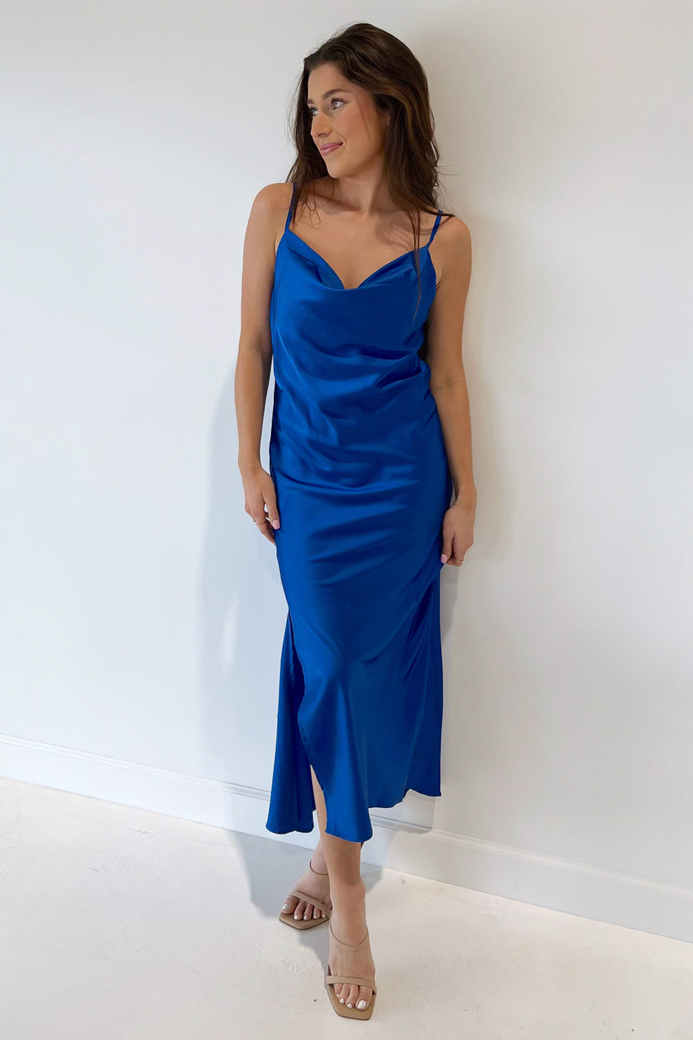 Remi Satin Midi Dress
