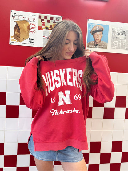 Huskers French Terry Crewneck