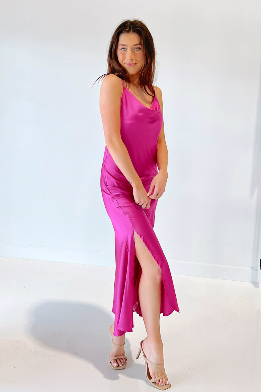 Remi Satin Midi Dress