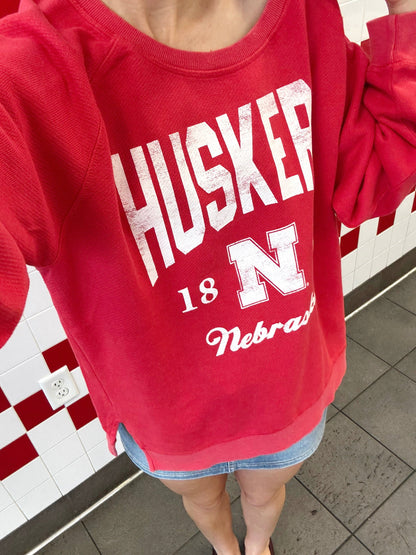 Huskers French Terry Crewneck
