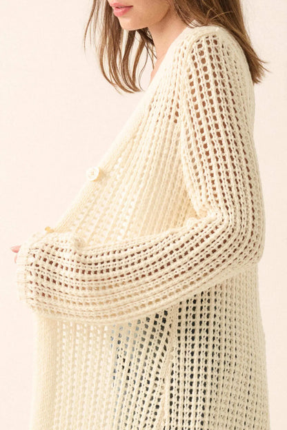 Beautiful Truth Crochet Knit Duster Cardigan