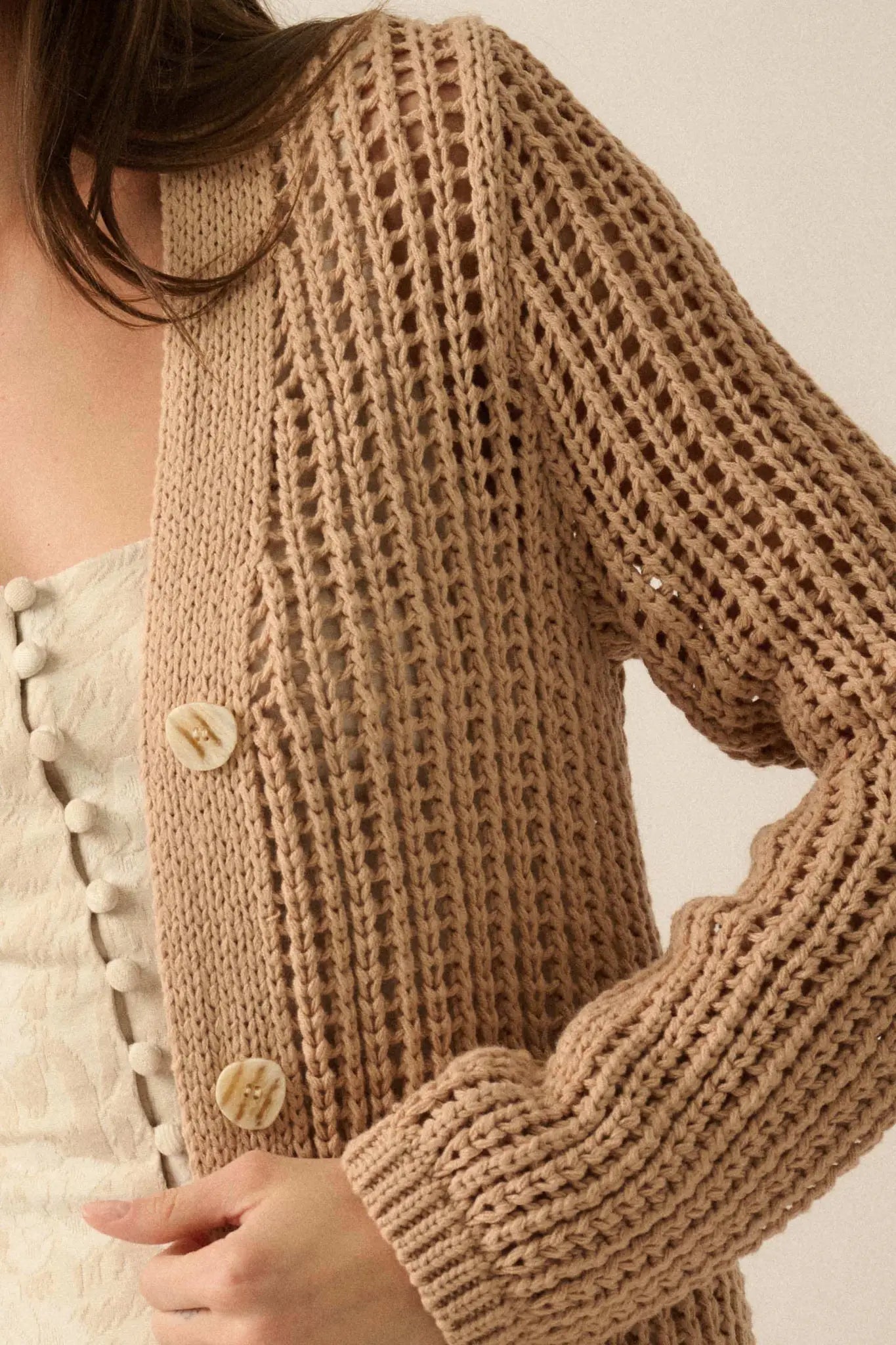 Beautiful Truth Crochet Knit Duster Cardigan