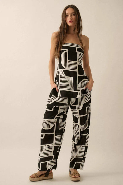 Perfect Shape Geo-Print Wide-Leg Pants
