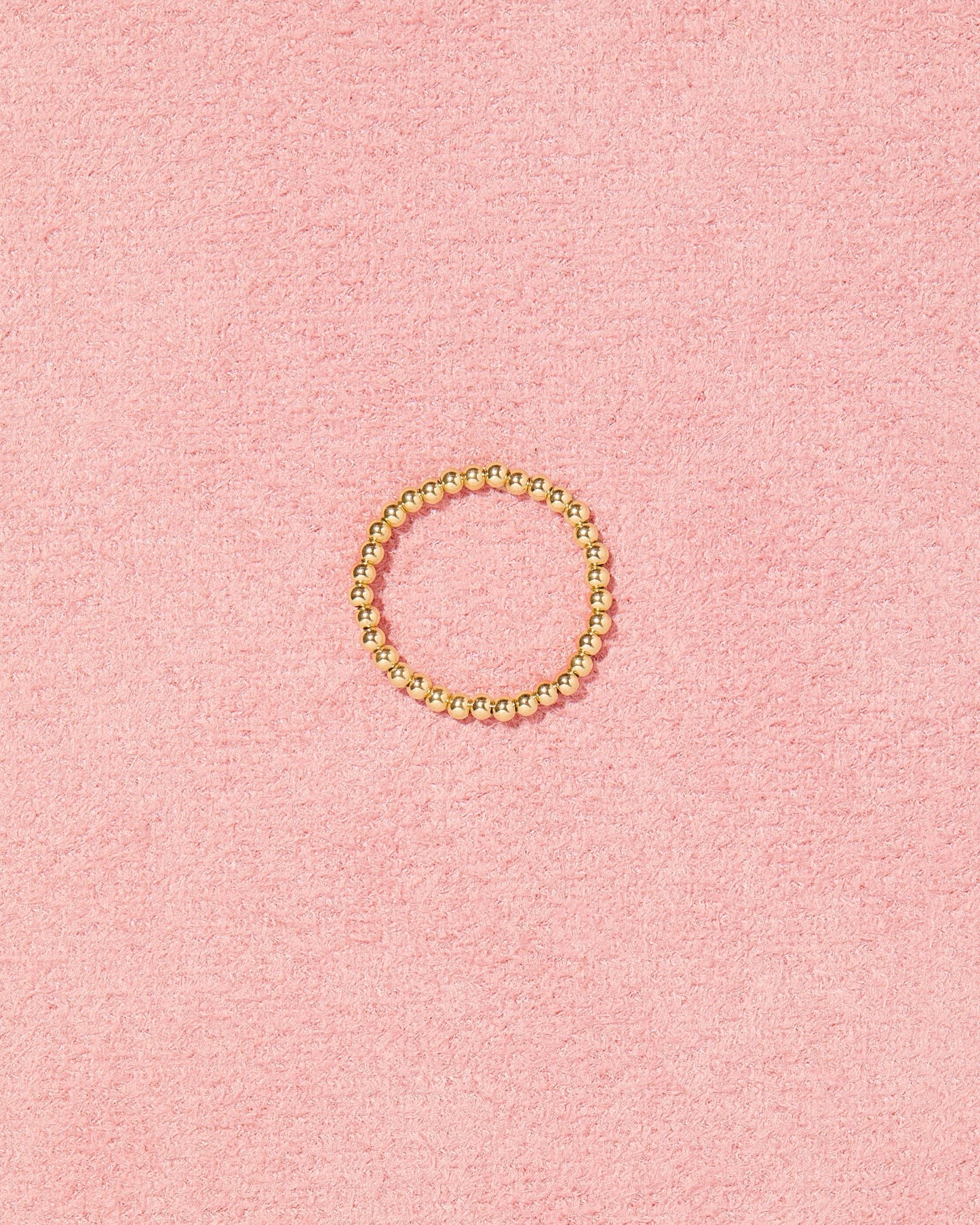 Lexi 2mm Gold Beaded Band Ring