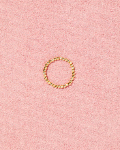 Lexi 2mm Gold Beaded Band Ring