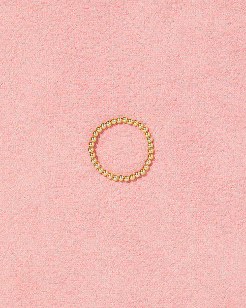 Lexi 2mm Gold Beaded Band Ring