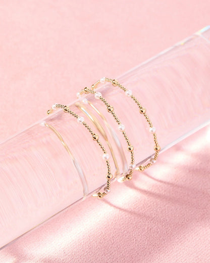June Pearl Gold Alternating Bracelet