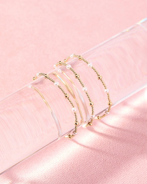 June Pearl Gold Alternating Bracelet