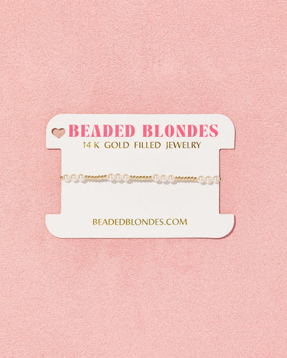 ILY Pearl Gold Bracelet