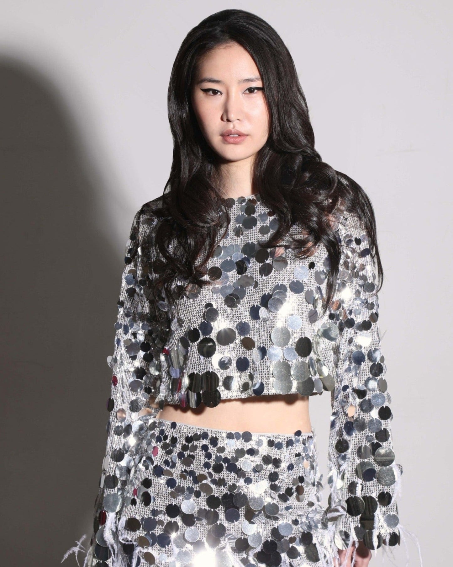 Darcy Skirt, Silver Starlet Sequin