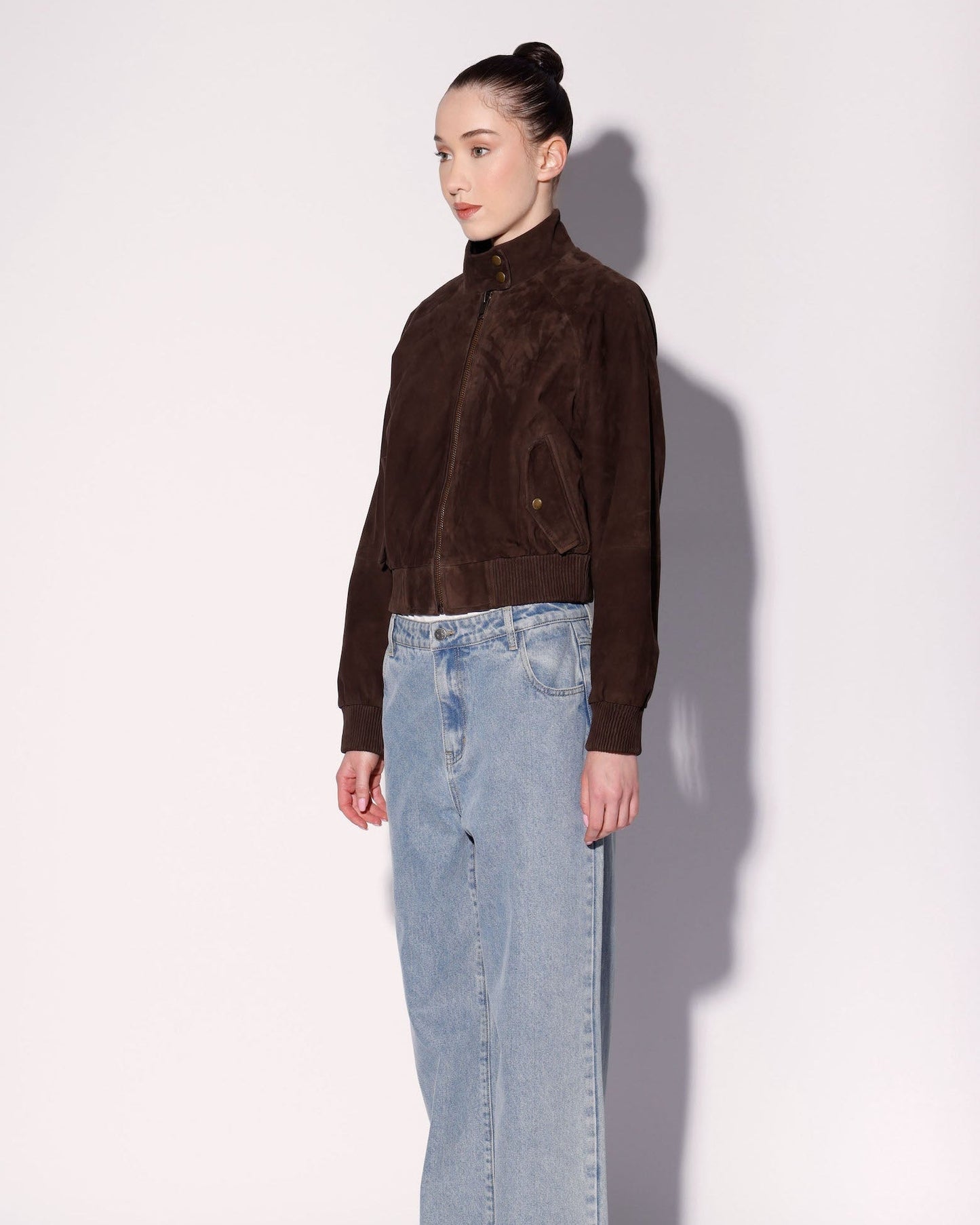 Bowie Jacket, Mocha Suede - Leather