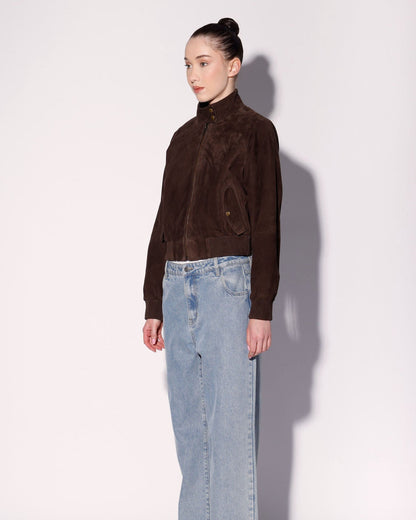 Bowie Jacket, Mocha Suede - Leather