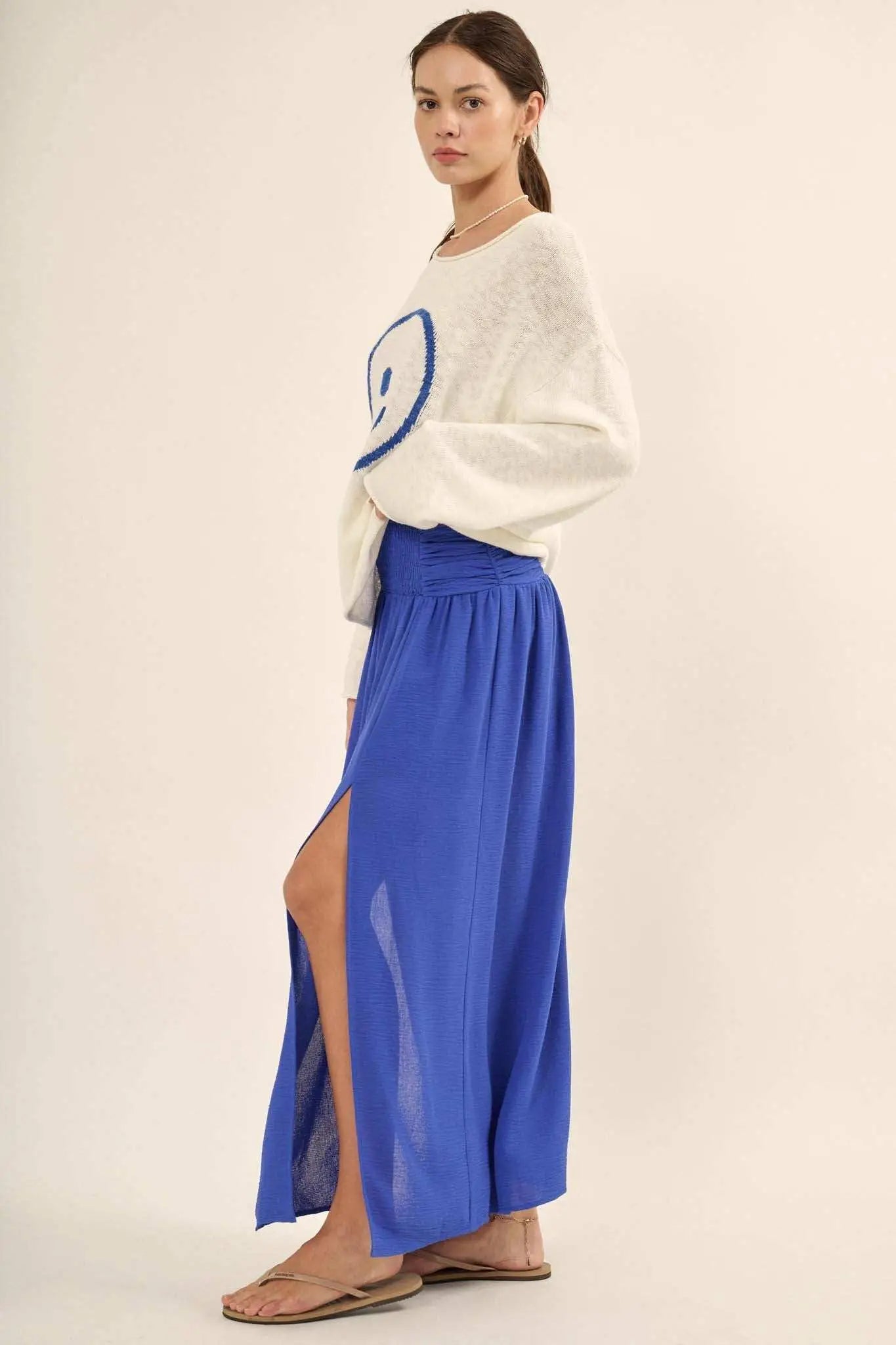 Loving You is Easy Double Slit Crepe Maxi Skirt