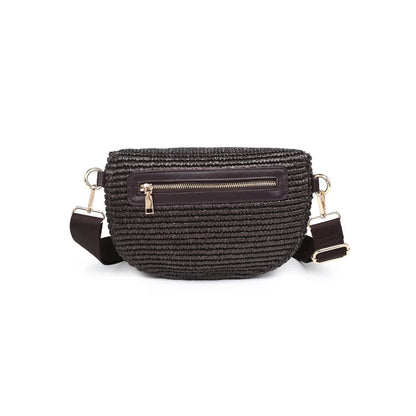 Gizelle Large Woven Belt Bag (Brown)