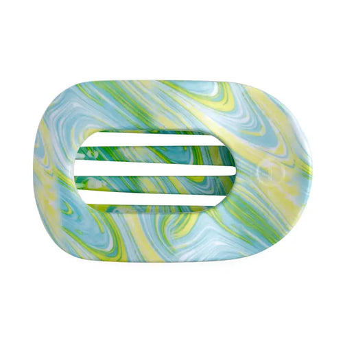 Medium Flat Round Hair Clip (Sea Shore)