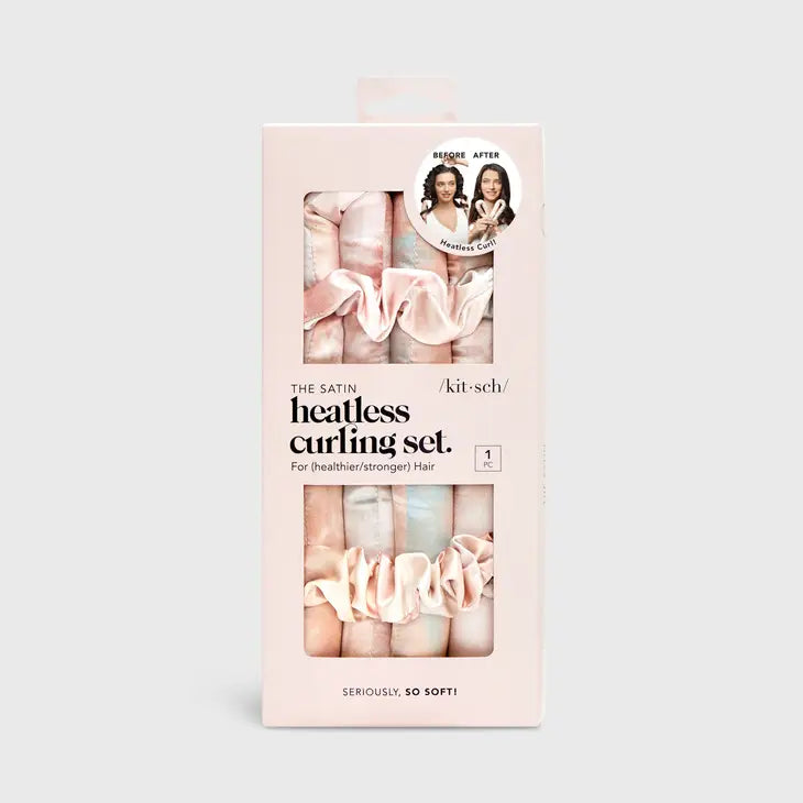 Satin Heatless Curling Set (Sunset Tie Dye)