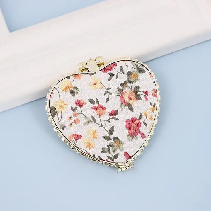 Floral Travel Compact Mirror