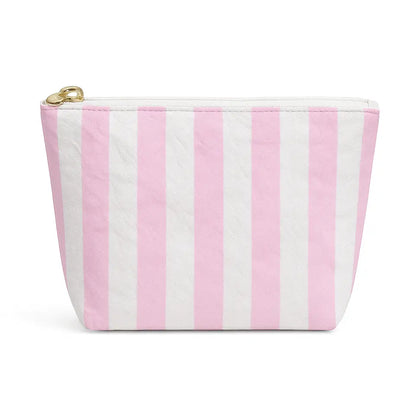 Pink/White Preppy Stripe Pouch