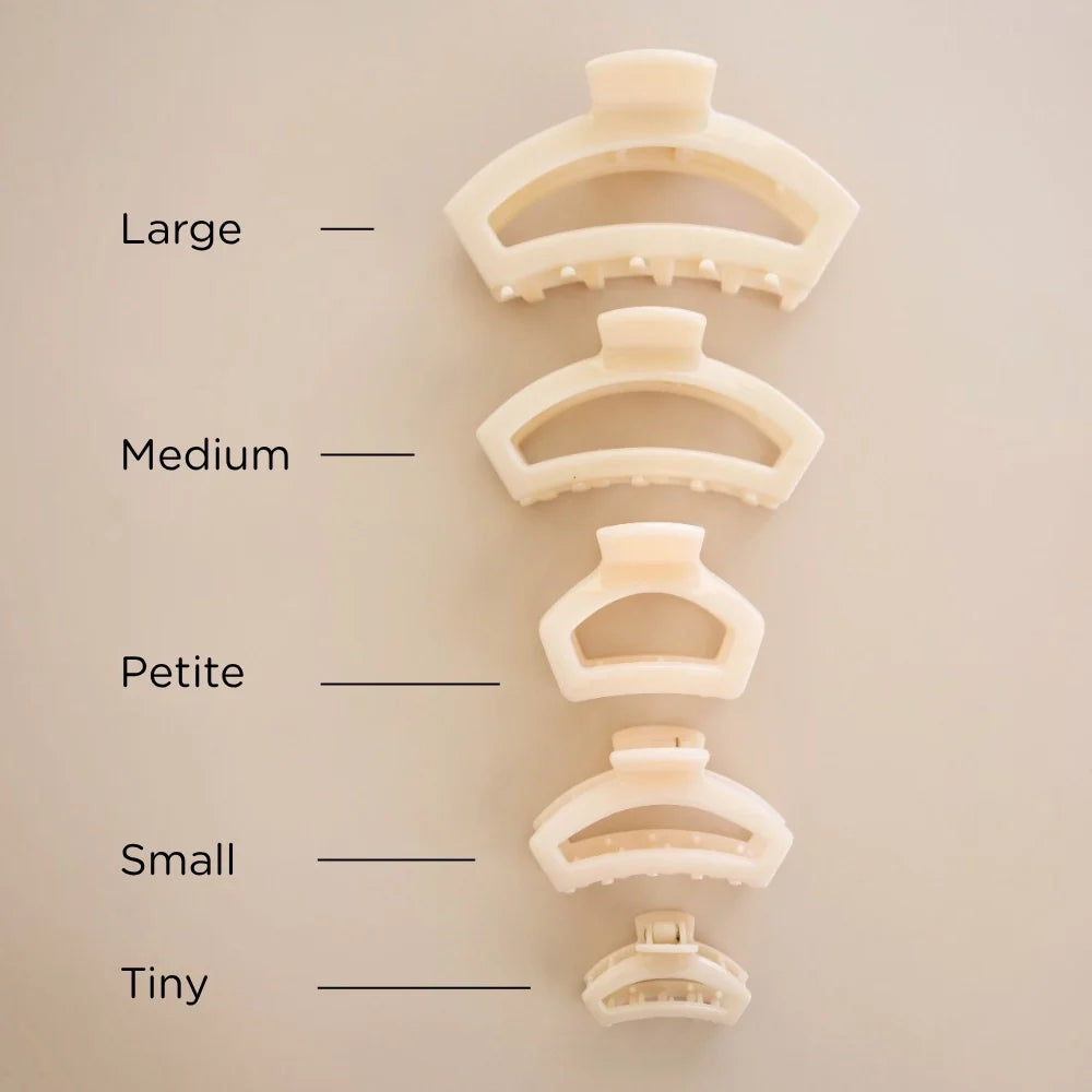 Petite Open Hair Clip (Almond Beige)