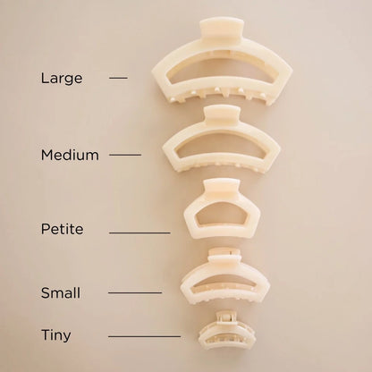 Petite Open Hair Clip (Almond Beige)