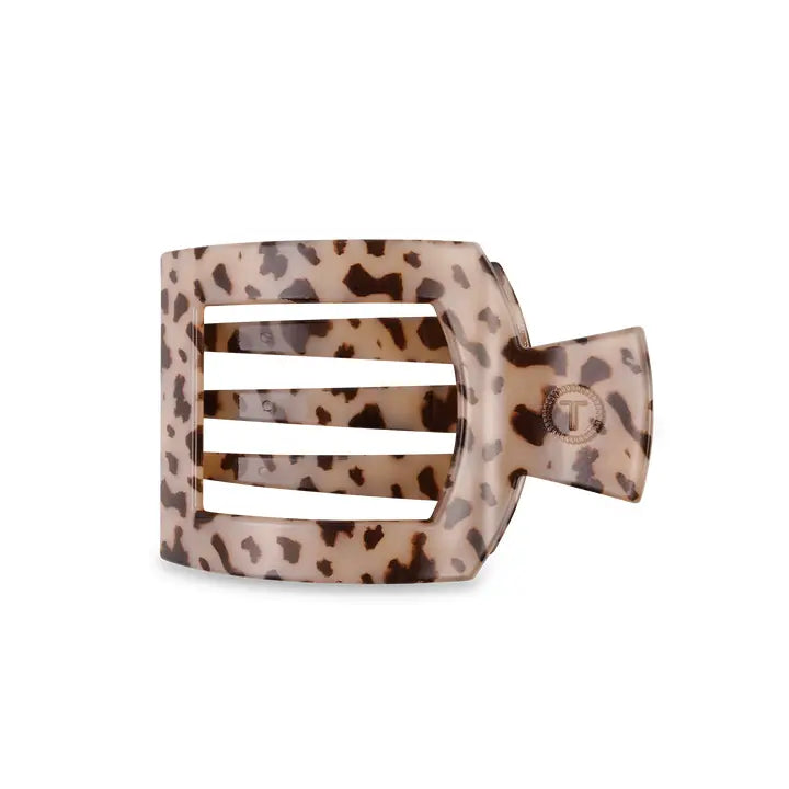 Medium Flat Square Hair Clip (Blonde Tortoise)