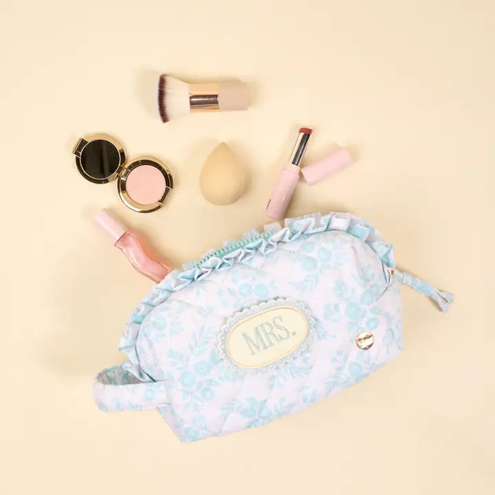 Mrs Something Blue Quilted Pouch