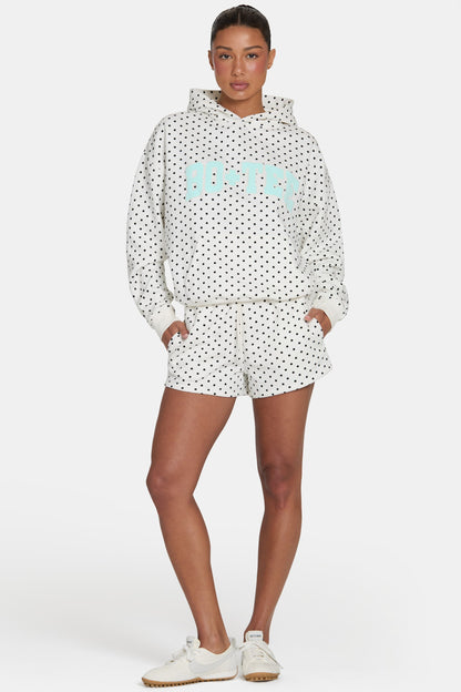 Sweat Shorts in Coconut Polka Dot