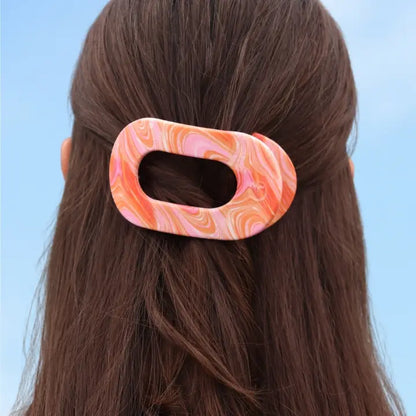 Medium Flat Round Hair Clip (Just Keep Swimming)