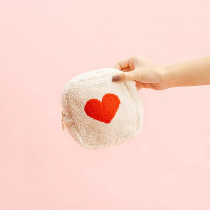 Red Heart Square Teddy Pouch