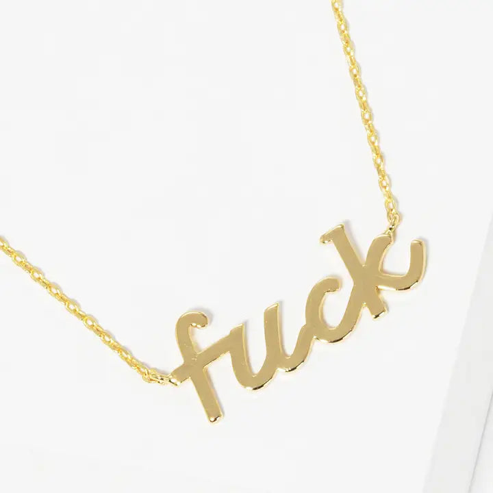 Fuck Script Necklace