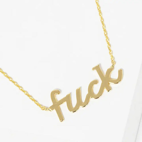 Fuck Script Necklace