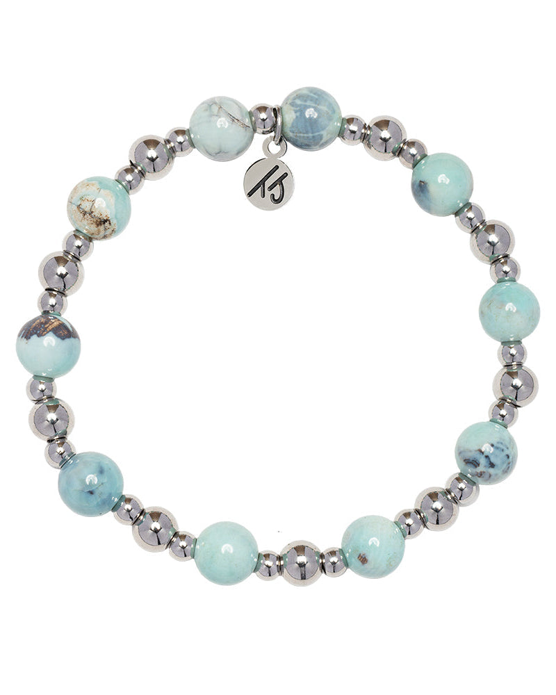 Day by Day Collection- Robins Egg Agate Gemstone Bracelet