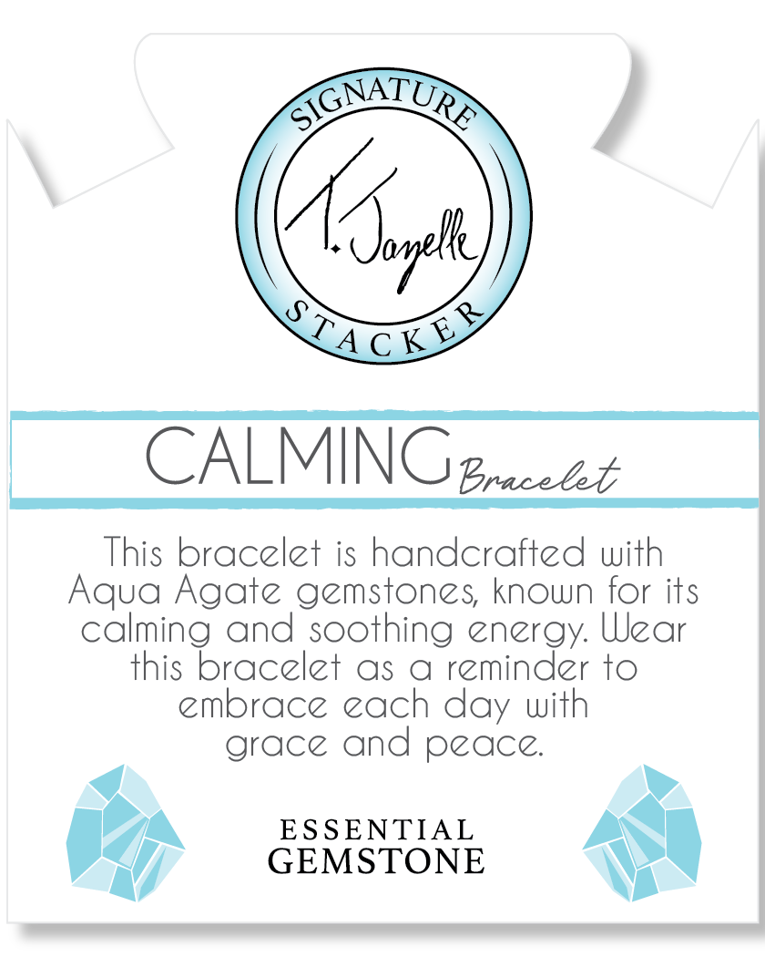 Defining Bracelet- Calming Bracelet with Aqua Agate Gemstones