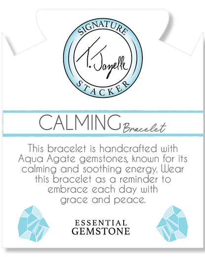 Defining Bracelet- Calming Bracelet with Aqua Agate Gemstones