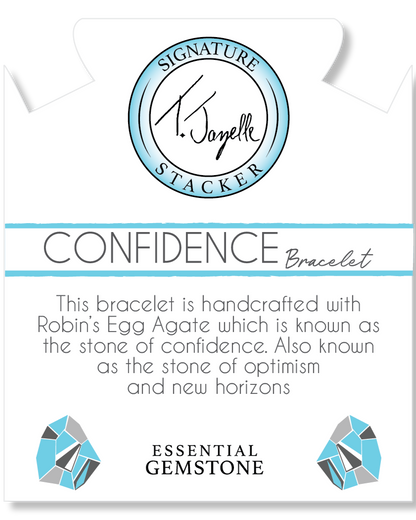 Defining Bracelet- Confidence Bracelet with Robins Egg Agate Gemstones