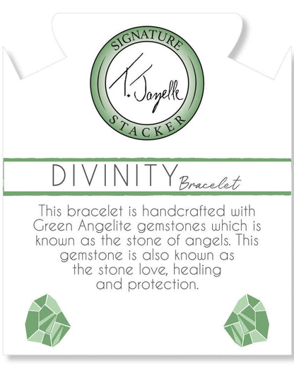 Defining Bracelet- Divinity Bracelet with Green Angelite Gemstones