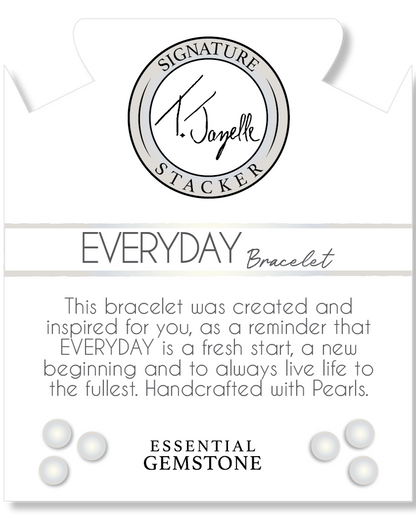 Defining Bracelet- Everyday Bracelet with Pearl Gemstone