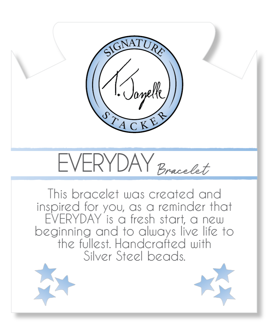 Defining Bracelet- Everyday Bracelet with Silver Steel Beads