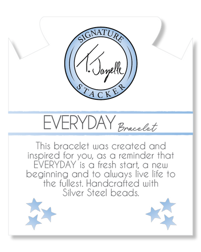 Defining Bracelet- Everyday Bracelet with Silver Steel Beads