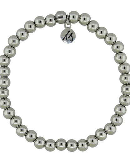 Defining Bracelet- Everyday Bracelet with Silver Steel Beads