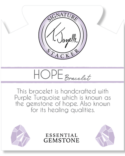 Defining Bracelet- Hope Bracelet with Purple Turquoise Gemstones