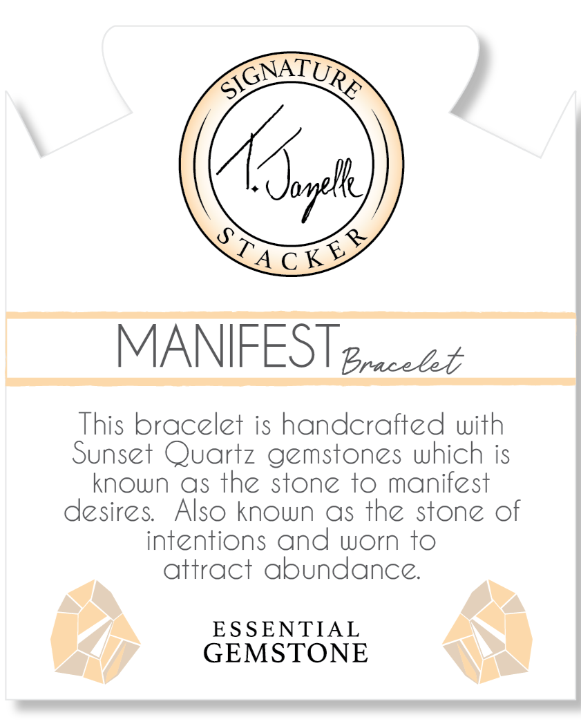 Defining Bracelet-Manifest Bracelet with Sunset Quartz Gemstones