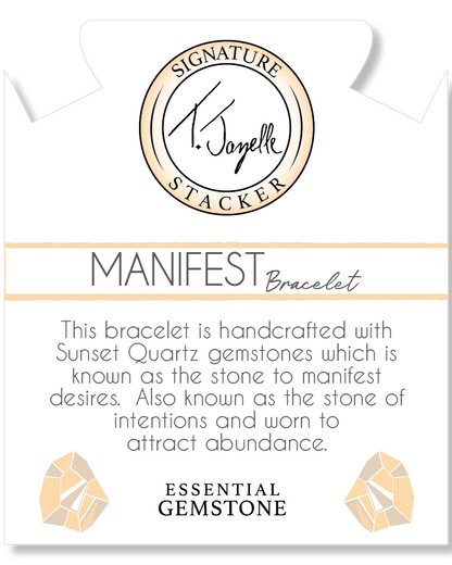 Defining Bracelet-Manifest Bracelet with Sunset Quartz Gemstones