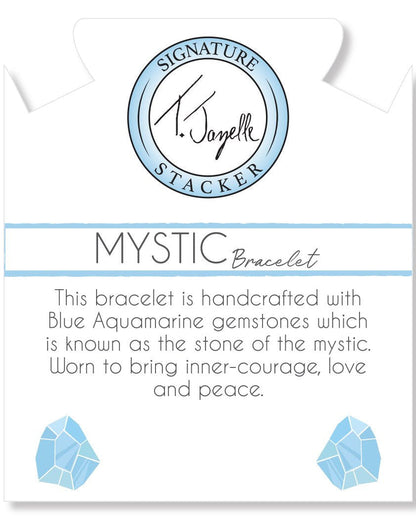 Defining Bracelet- Mystic Bracelet with Blue Aquamarine Gemstones