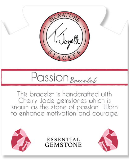 Defining Bracelet-Passion Bracelet with Cherry Jade Gemstones