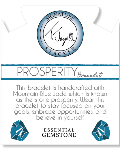 Defining Bracelet- Prosperity Bracelet with Mountain Blue Jade Gemstones